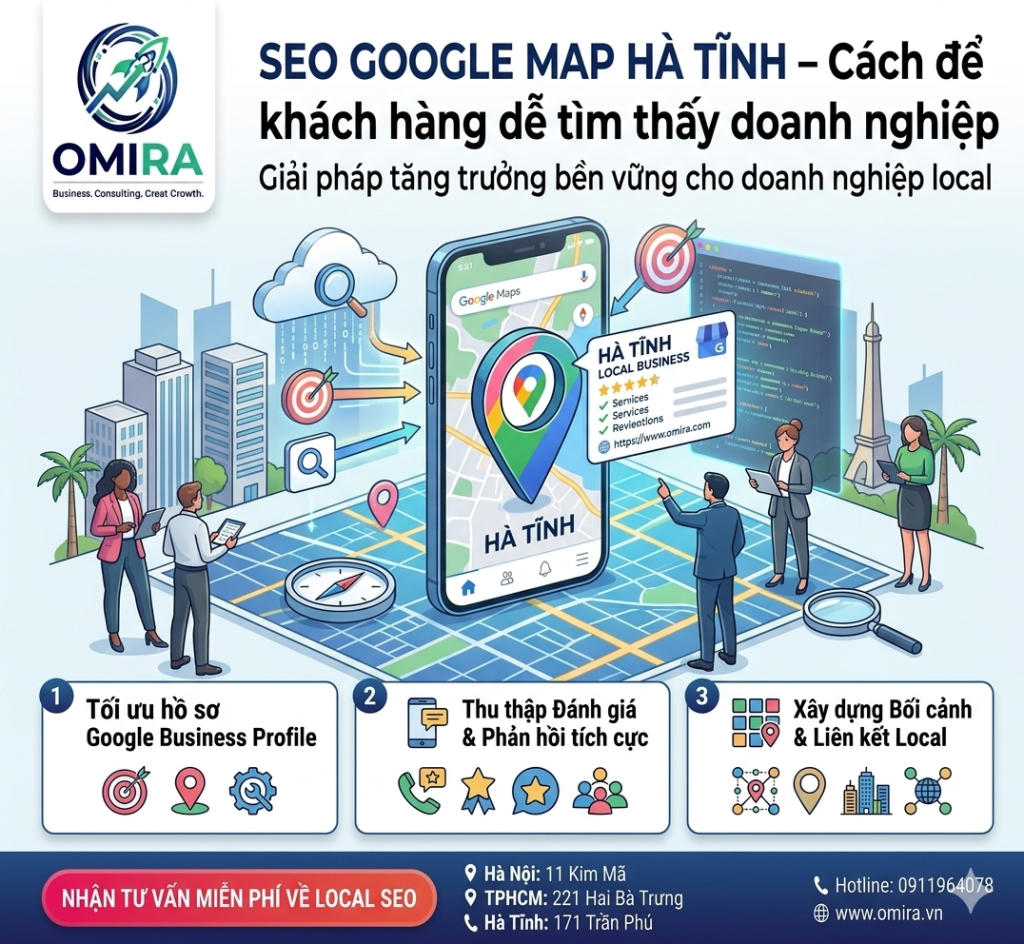 SEO Google Map Hà Tĩnh – Cách để khách hàng dễ tìm thấy doanh nghiệp trong top 3