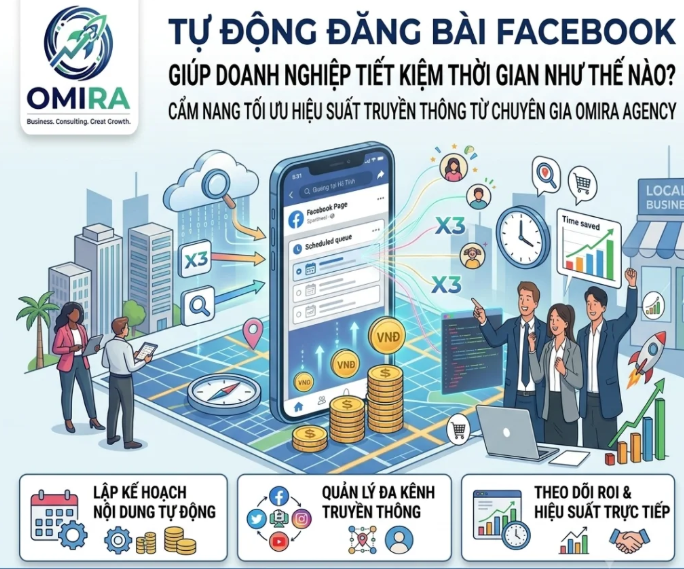 Tự động đăng bài Facebook giúp doanh nghiệp tiết kiệm thời gian như thế nào