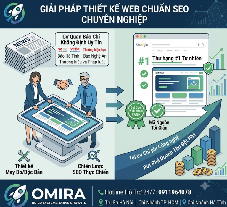 Giới thiệu giải pháp Thiết kế web chuẩn SEO chuyên nghiệp từ Omira