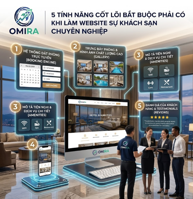 Tính năng cốt lõi bắt buộc phải có khi làm website khách sạn chuyên nghiệp