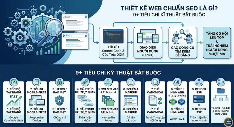 Thiết kế web chuẩn SEO là gì 9+ Tiêu chí kỹ thuật bắt buộc