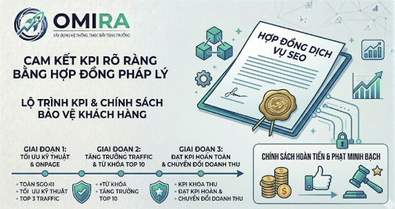 Tiêu chí để nhận diện một đơn vị seo uy tín tại Hà Nội chính là tính chịu trách nhiệm được thể hiện qua các điều khoản pháp lý trong hợp đồng dịch vụ